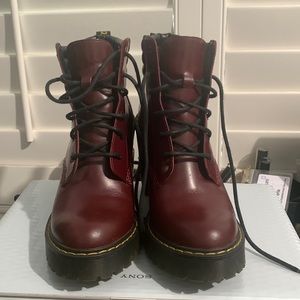 Dr. Martens burgundy boots